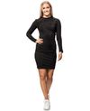 Peached Rib Dress Black Urban Classics